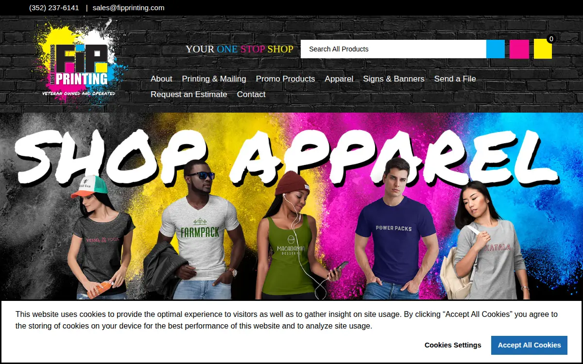 Homepage of Elev8 Promo, LLC