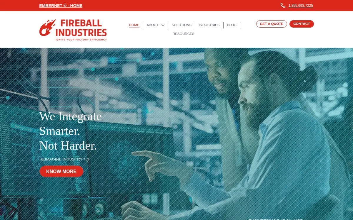 Homepage of Fireball Industries LLC