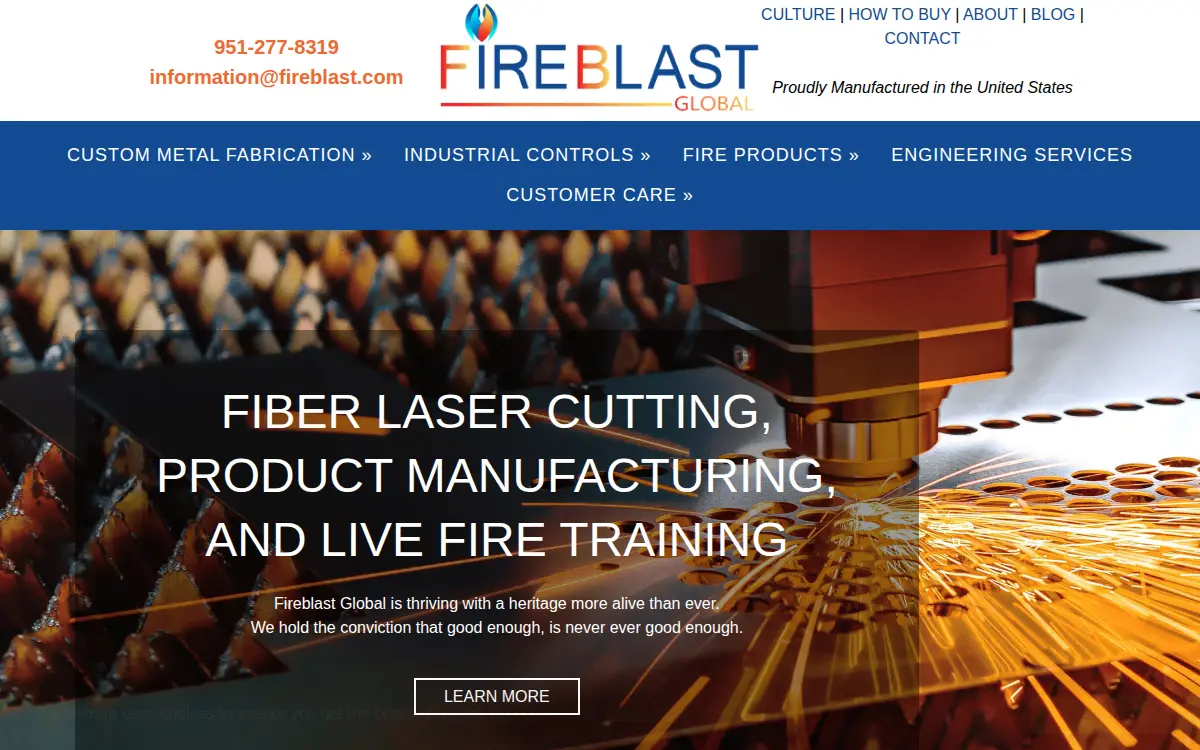 Homepage of Fireblast Global, INC.