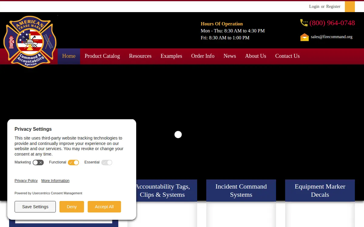 Homepage of Superior Trademark INC.