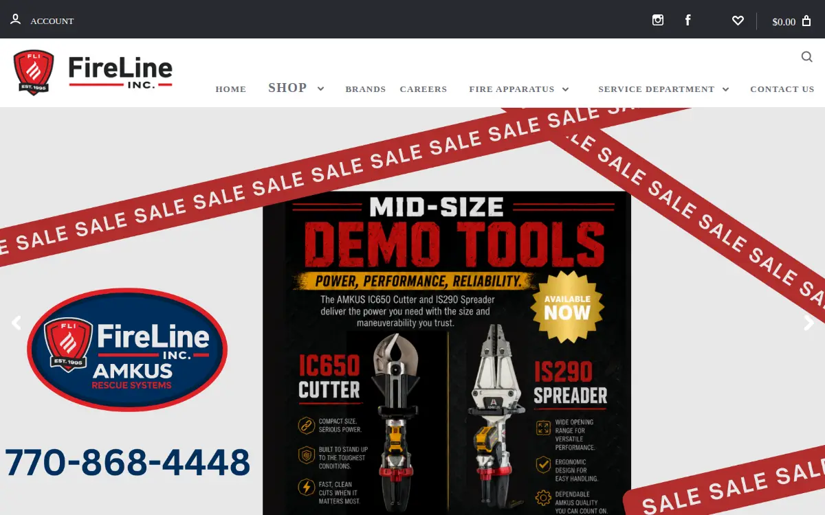 Homepage of Fireline, INC