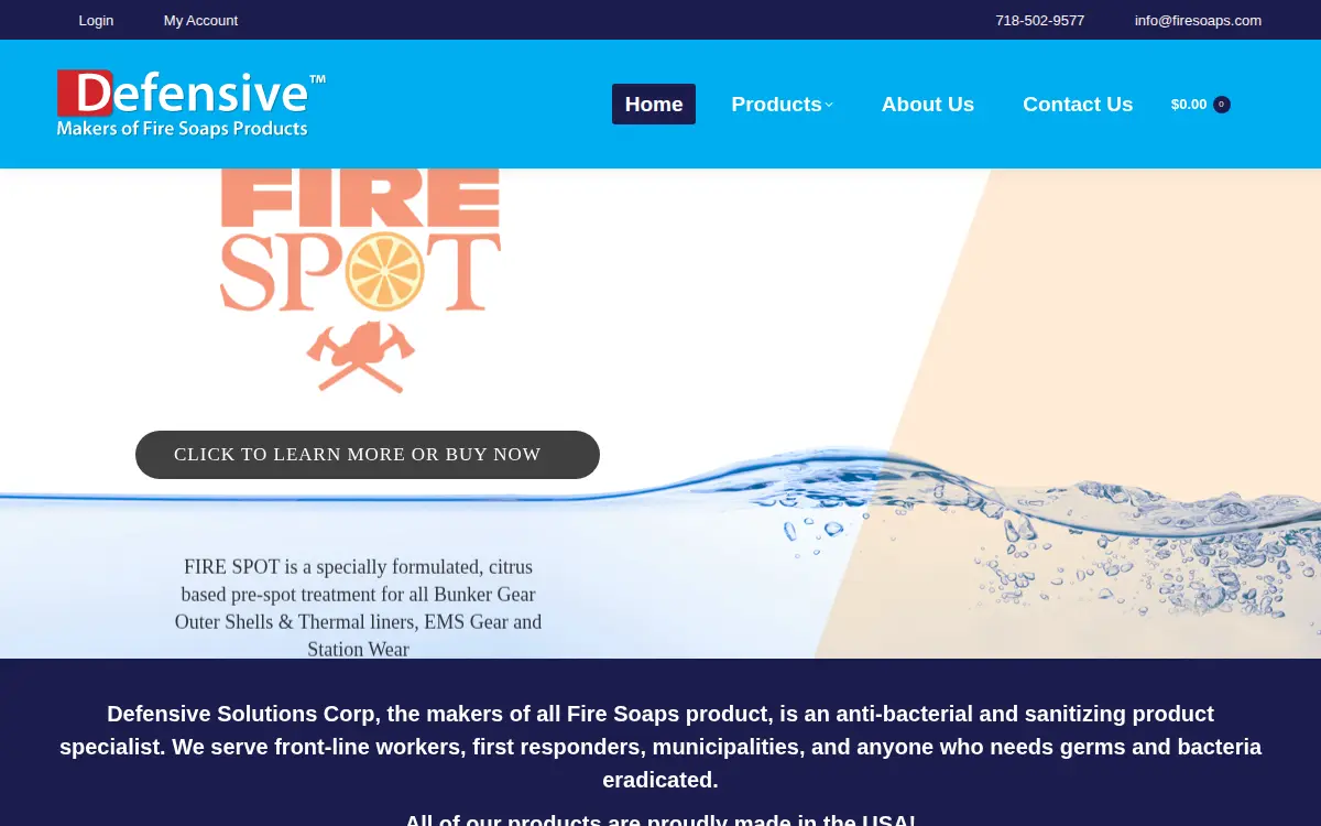 Homepage of Defensive Solutions CORP.