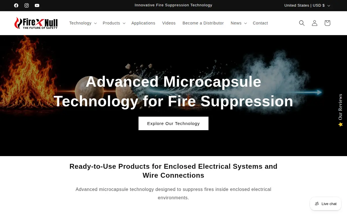 Homepage of Firexnull INC.