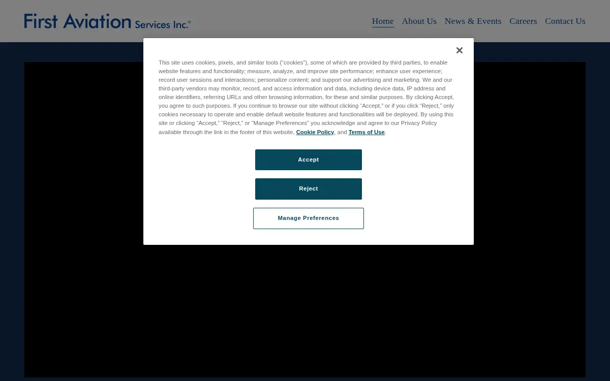 Homepage of First Aviation Services INC