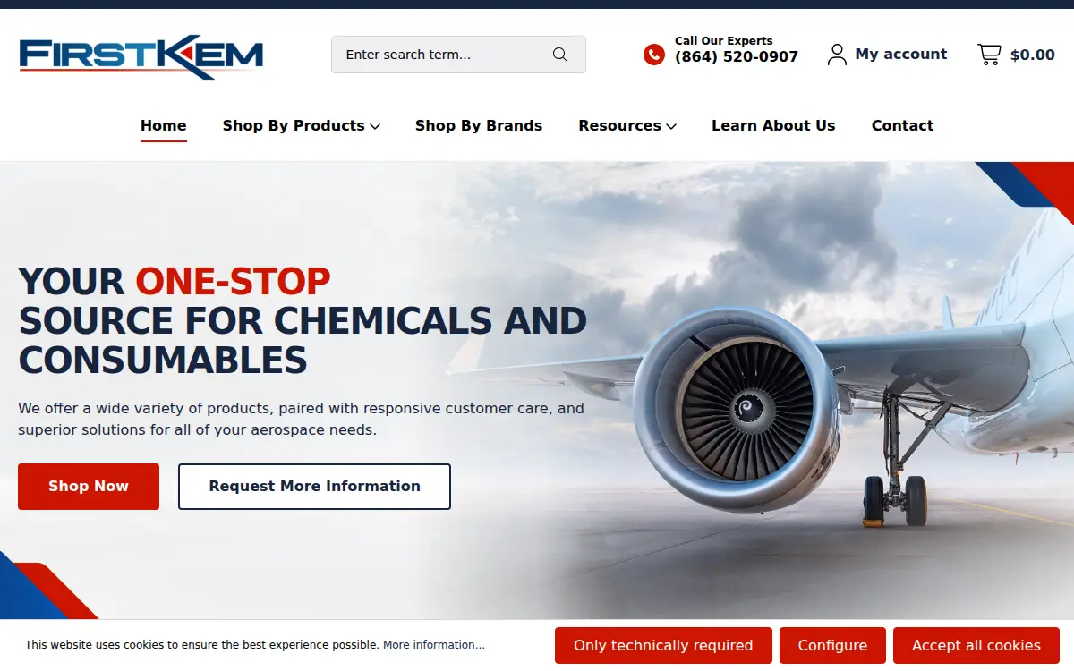 Homepage of Firstkem LLC