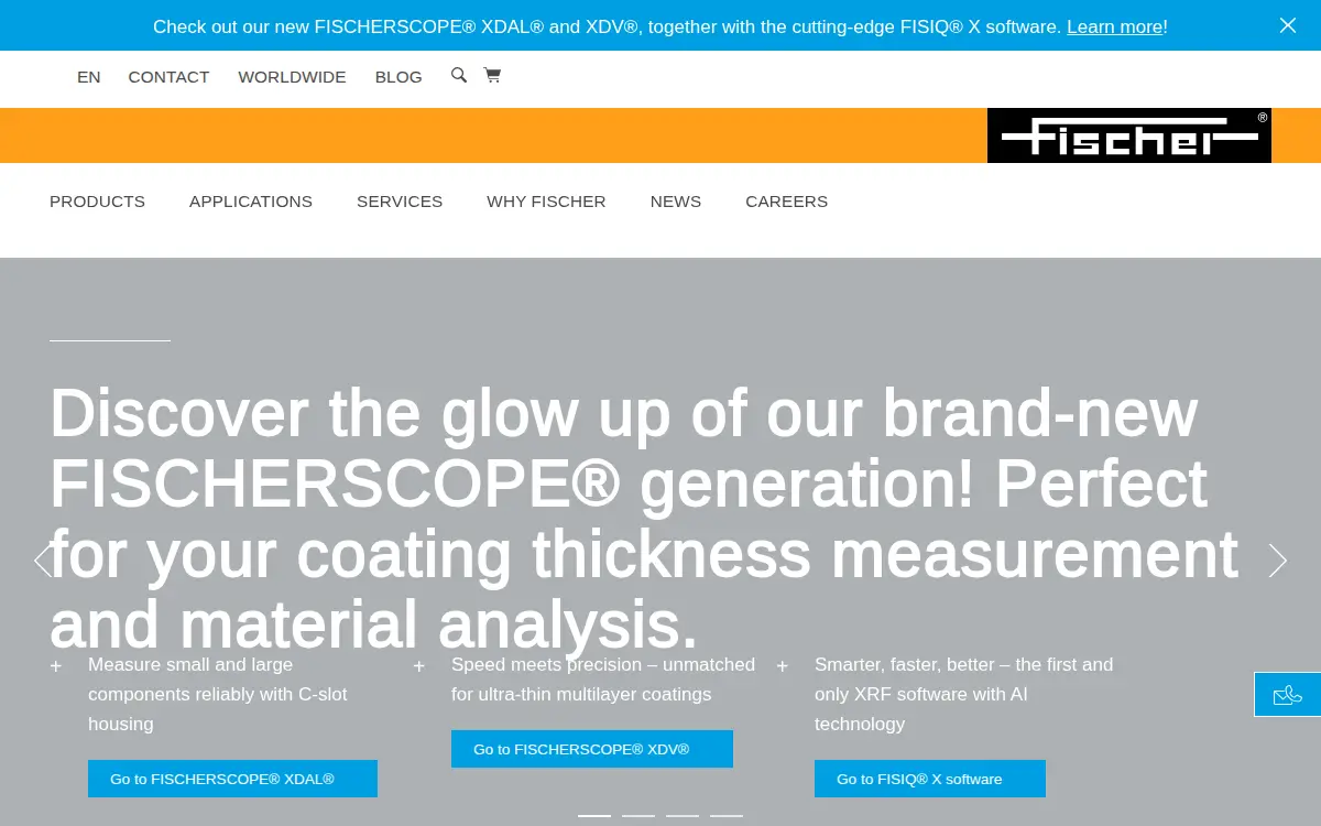 Homepage of Fischer Technology, INC.