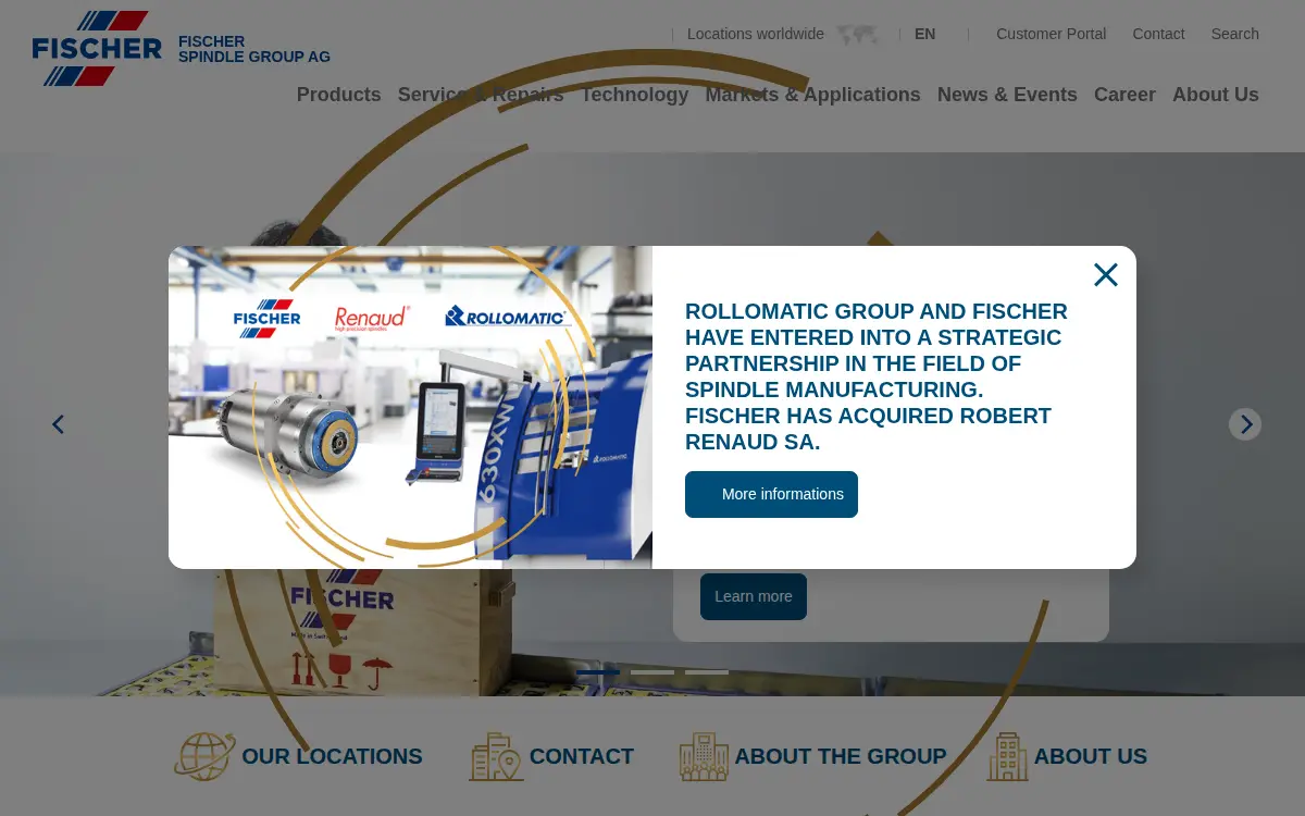 Homepage of Fischer USA INC