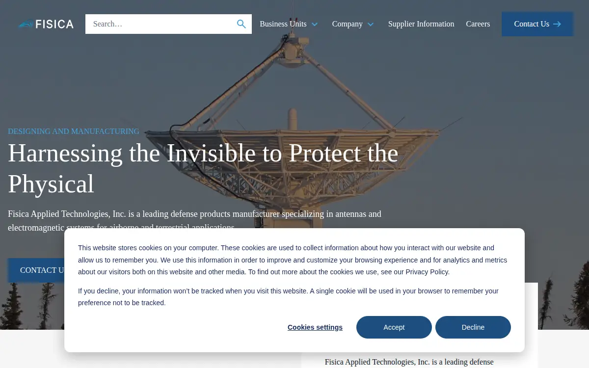 Homepage of Fisica Applied Technologies, INC.