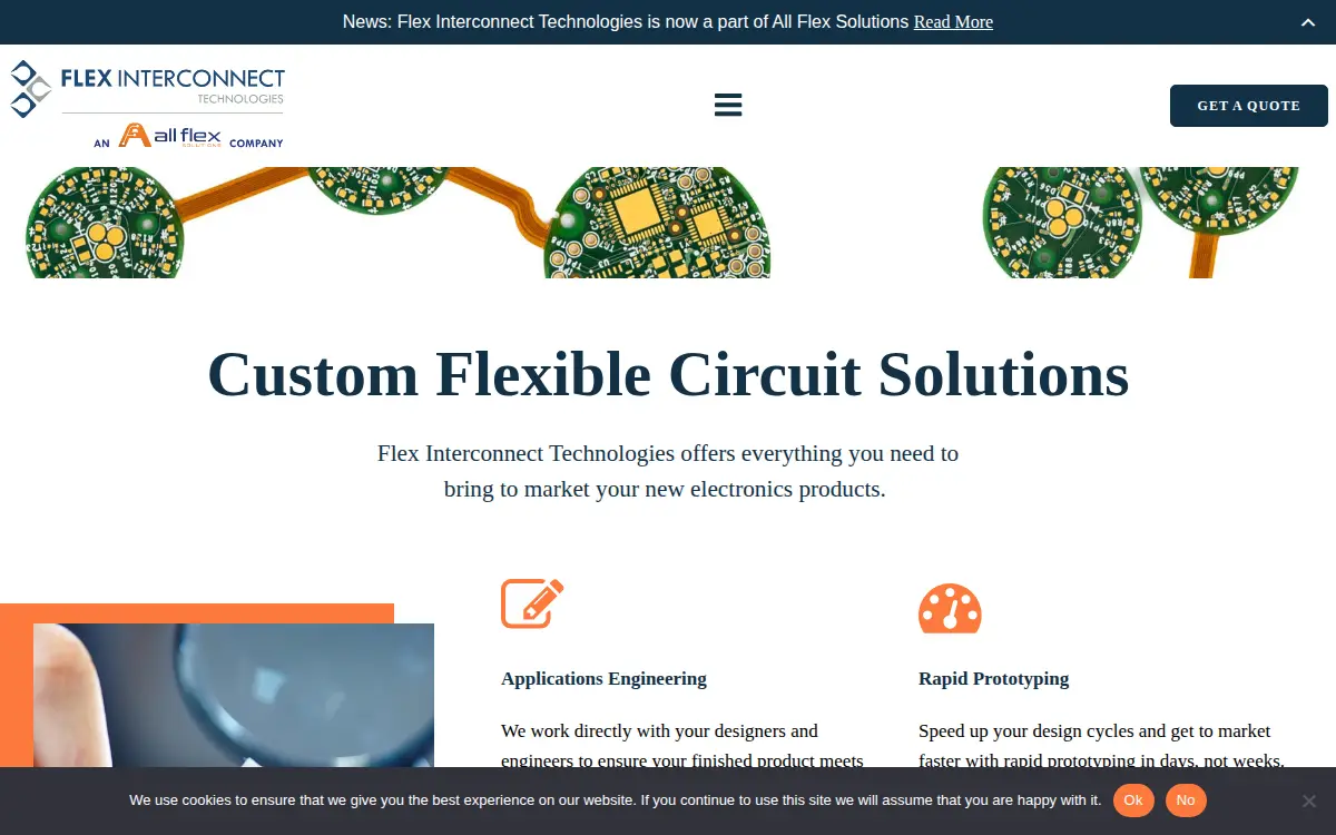 Homepage of Flex Interconnect Technologies INC