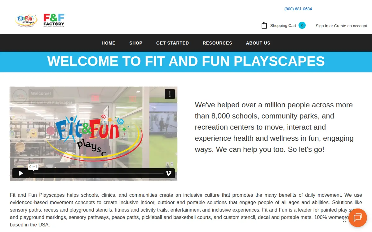Homepage of Fit & Fun Playscapes LLC