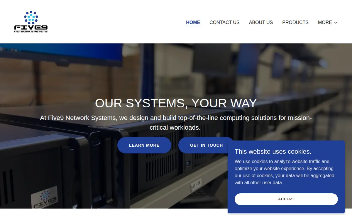 Homepage of Five 9 Network Systems LLC