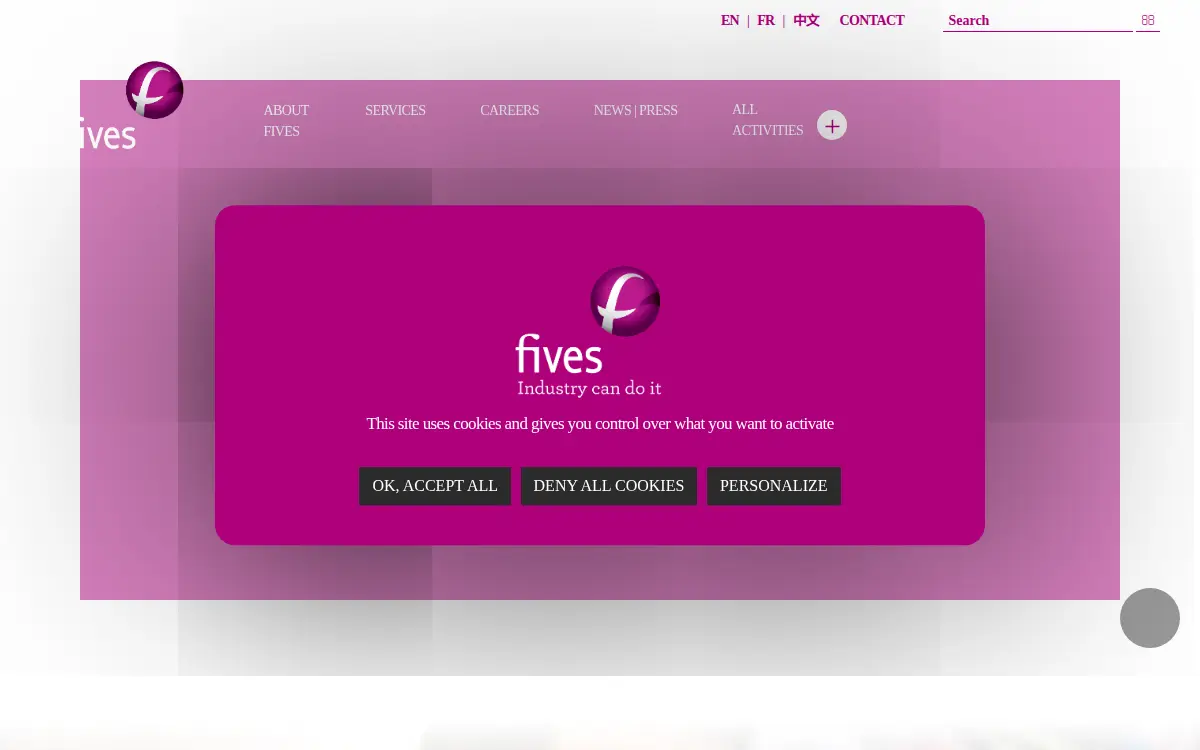 Homepage of Fives Landis CORP