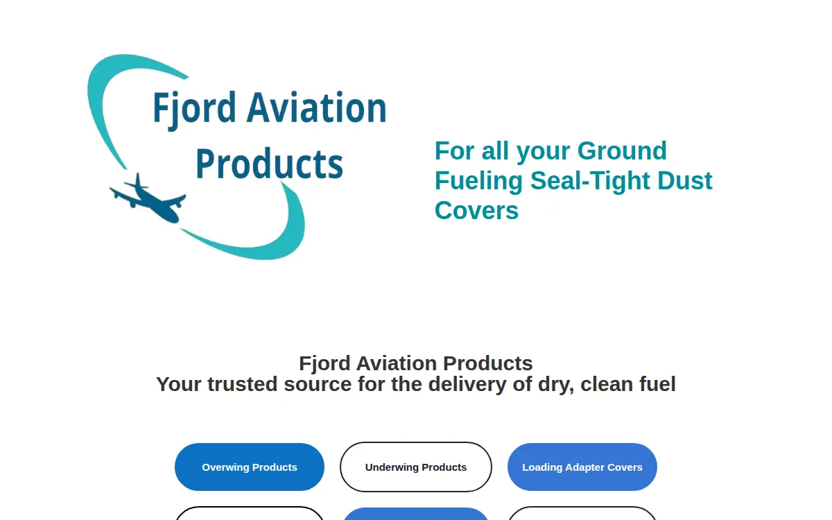 Homepage of Fjord Aviation Products, L.l.c.