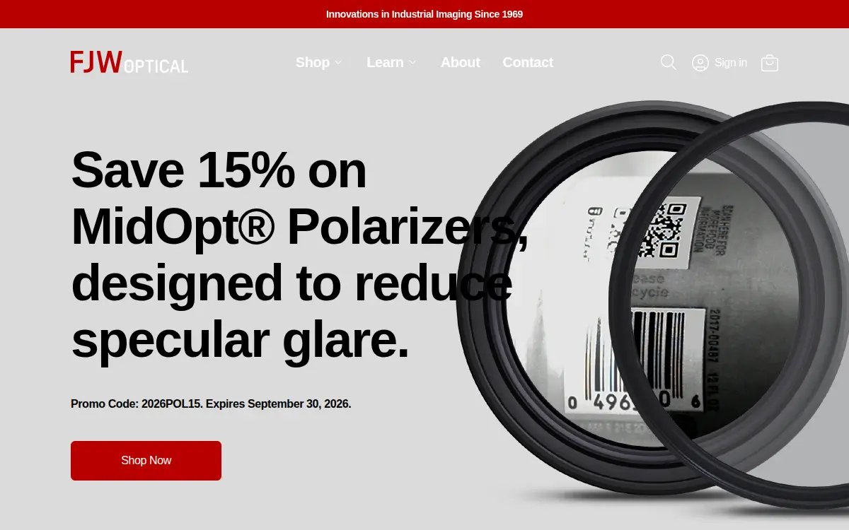 Homepage of Fjw Optical Systems, INC