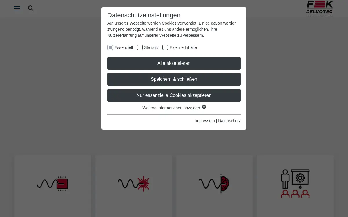 Homepage of F & K Delvotec INC.