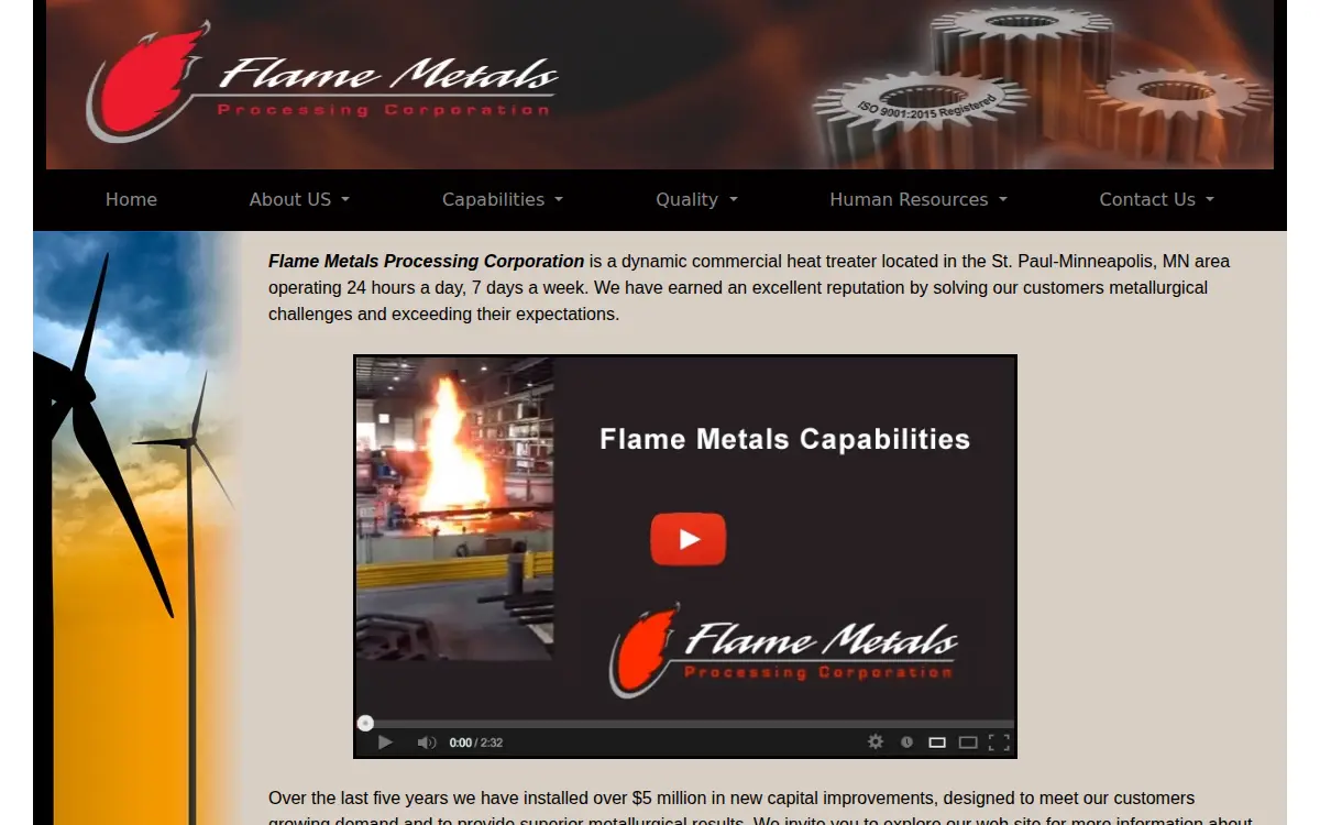 Homepage of Flame Metals Processing CORP