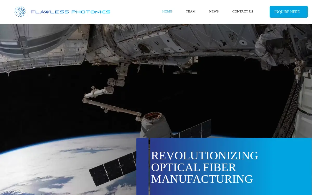 Homepage of Flawless Photonics, INC.