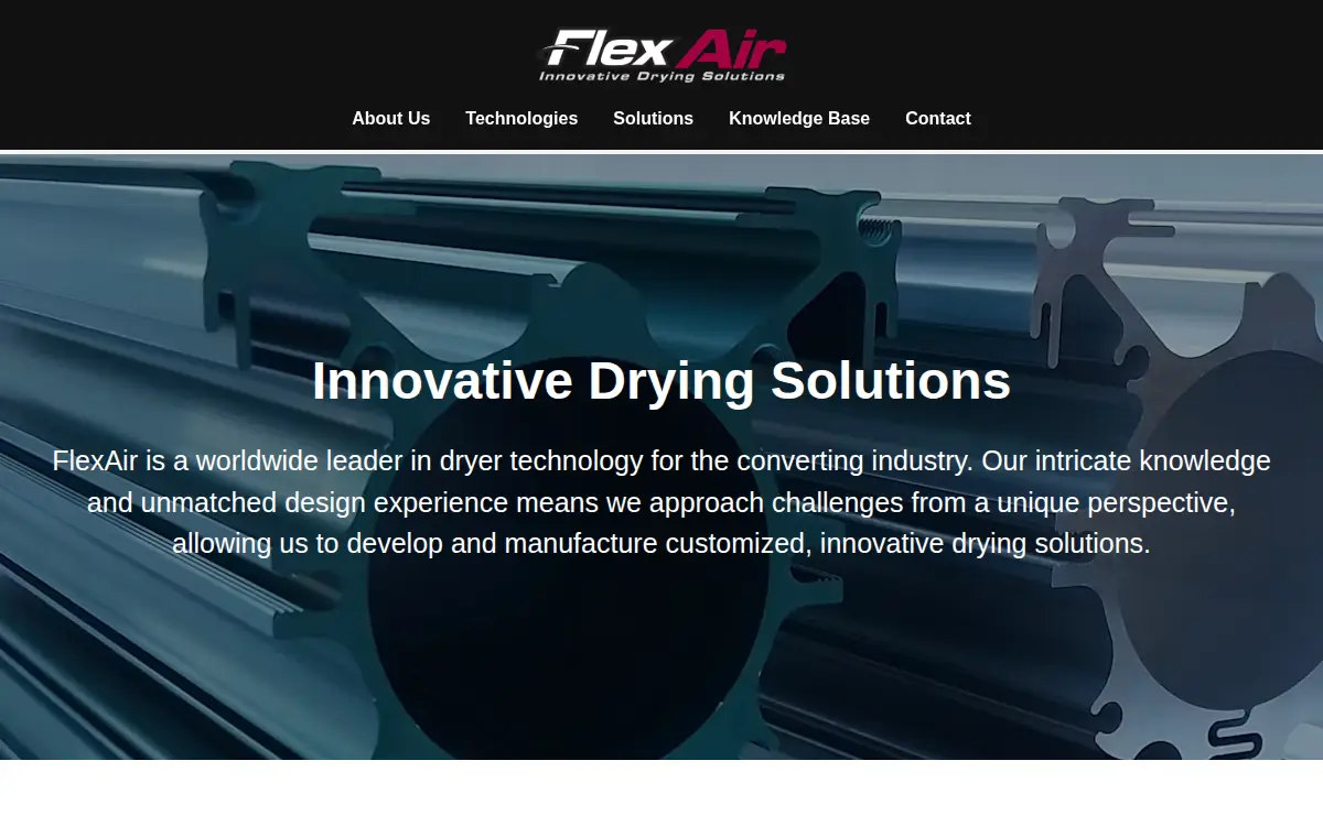Homepage of Flexair, INC.