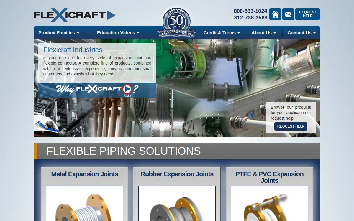 Homepage of Flexicraft Industries, INC.