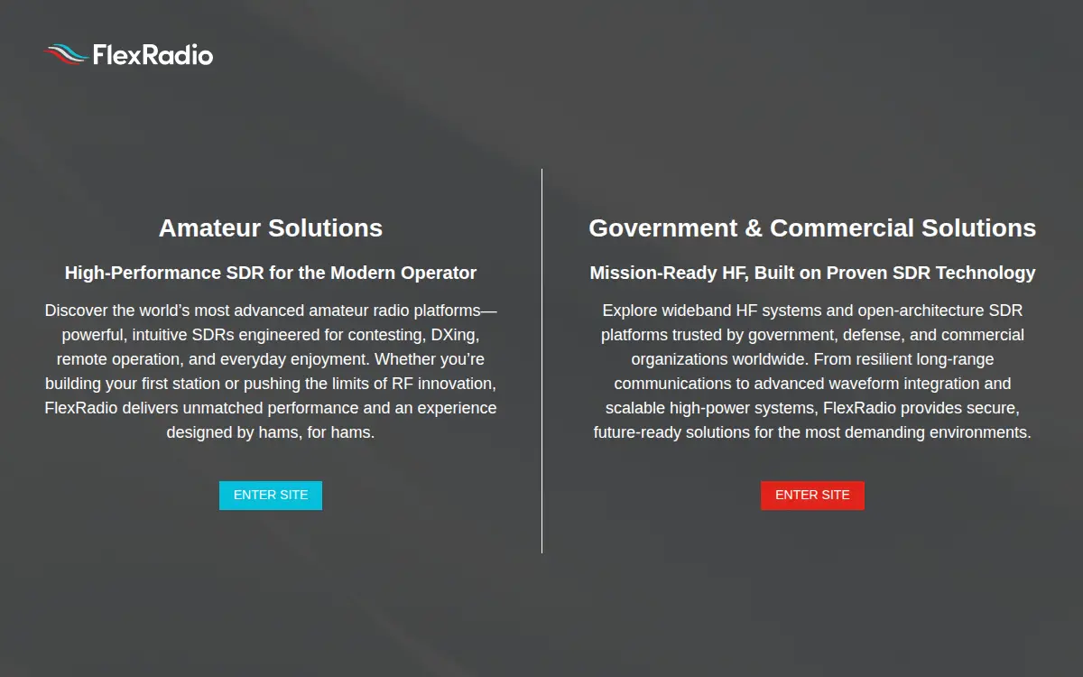 Homepage of Flexradio, INC.