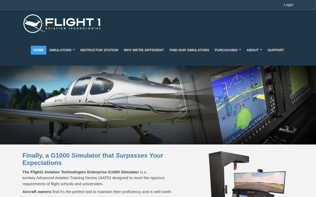 Homepage of Flight1 Aviation Technologies, INC.