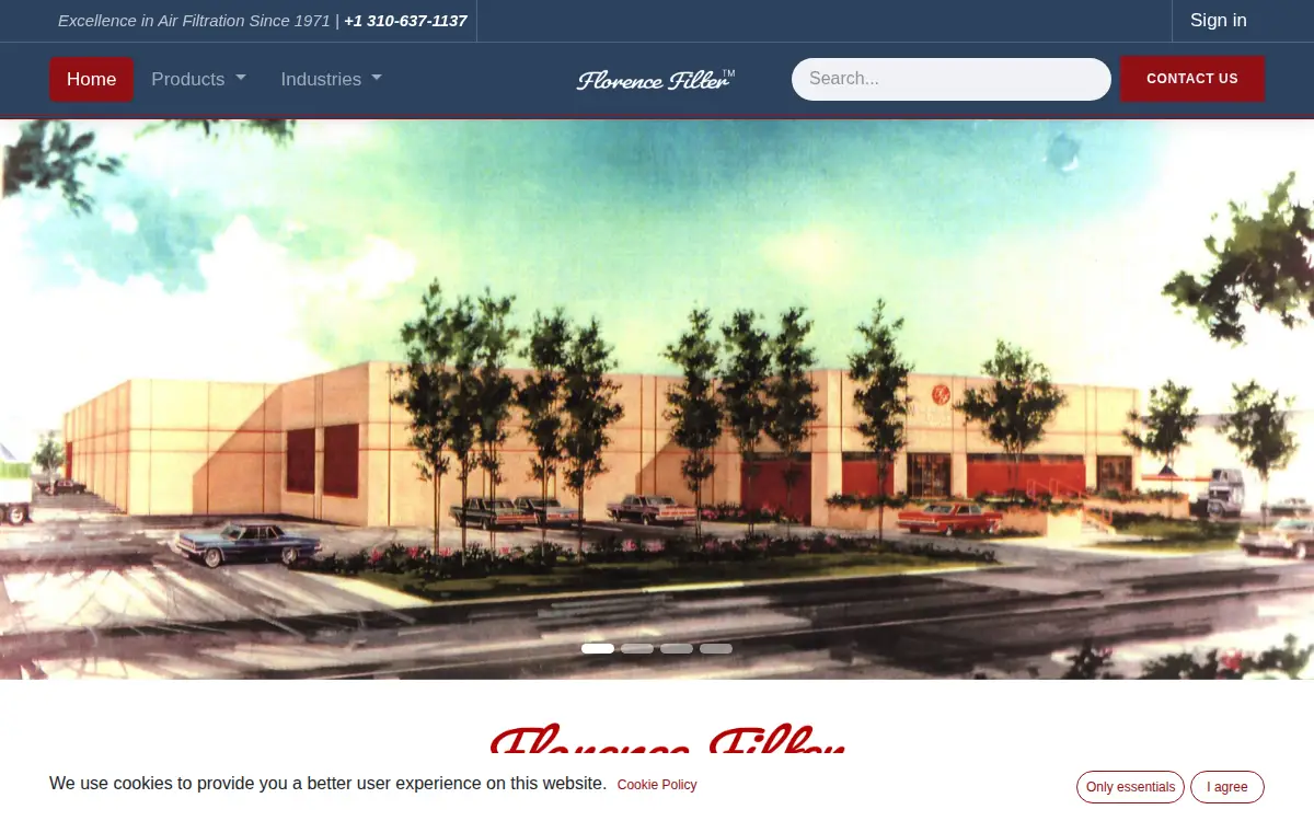 Homepage of Florence Filter CORP