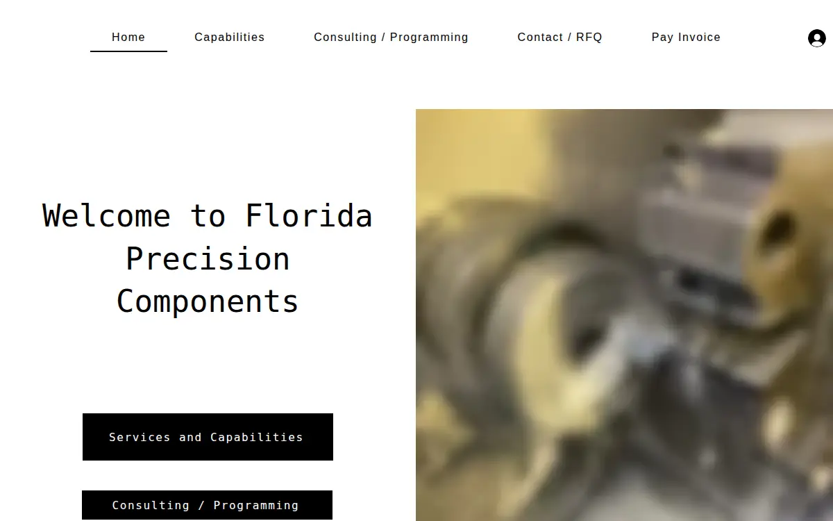 Homepage of Florida Precision Components LLC