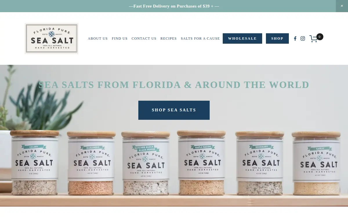 Homepage of Florida Pure, LLC