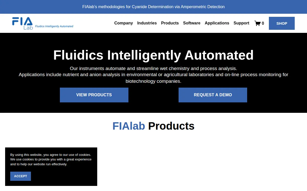 Homepage of Fialab Instruments, INC.