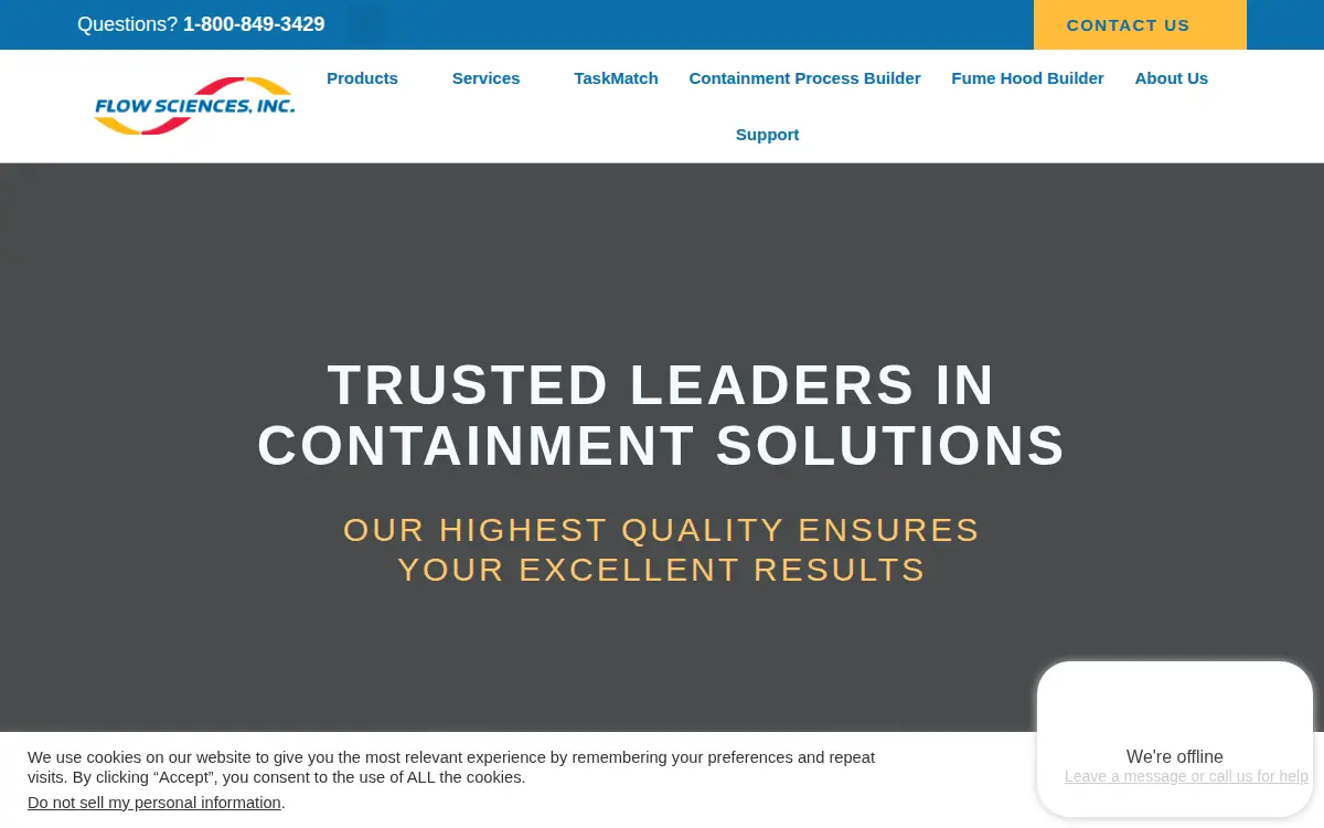Homepage of Flow Sciences, INC