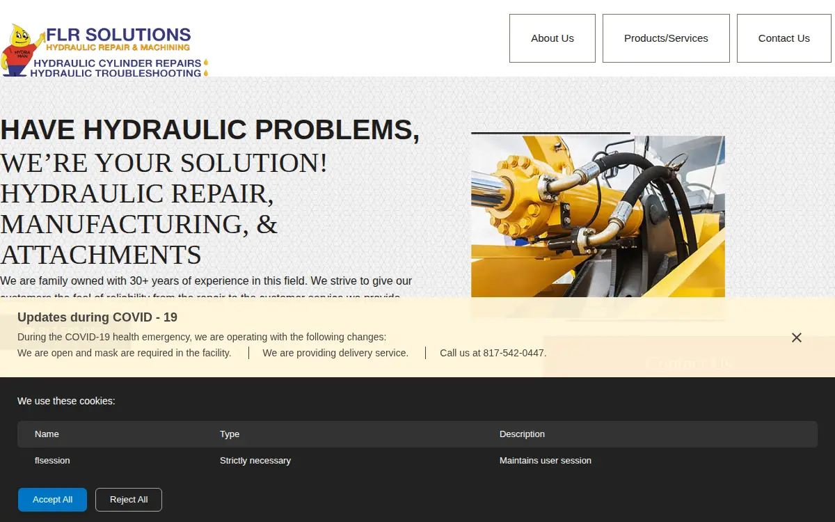 Homepage of Flr Solutions, LLC