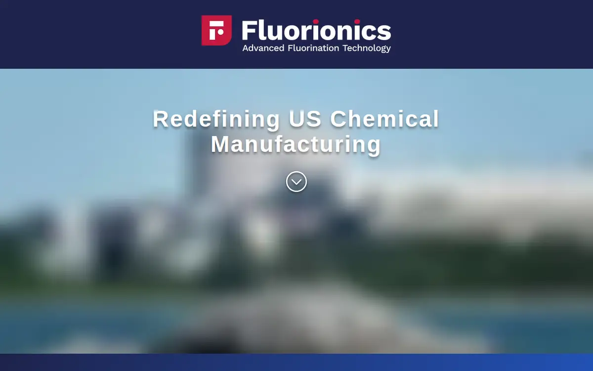 Homepage of Fluorionics, INC.