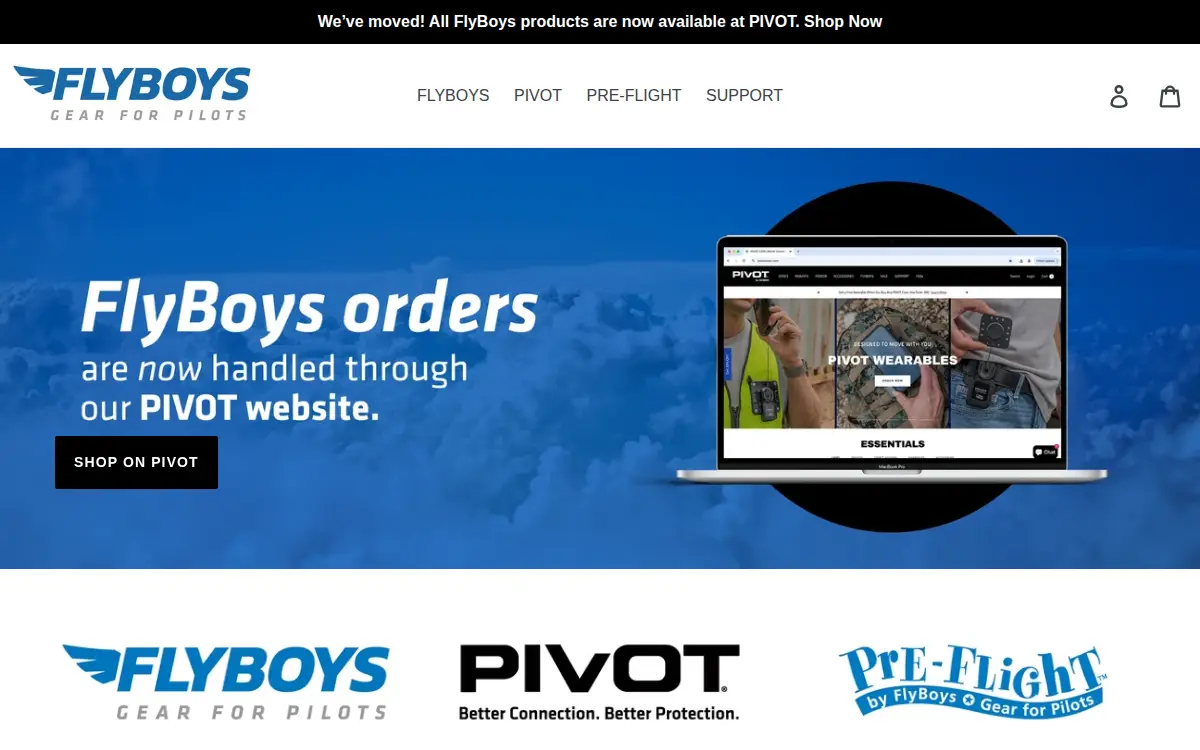 Homepage of Military Pilot Supply of Texas, INC.