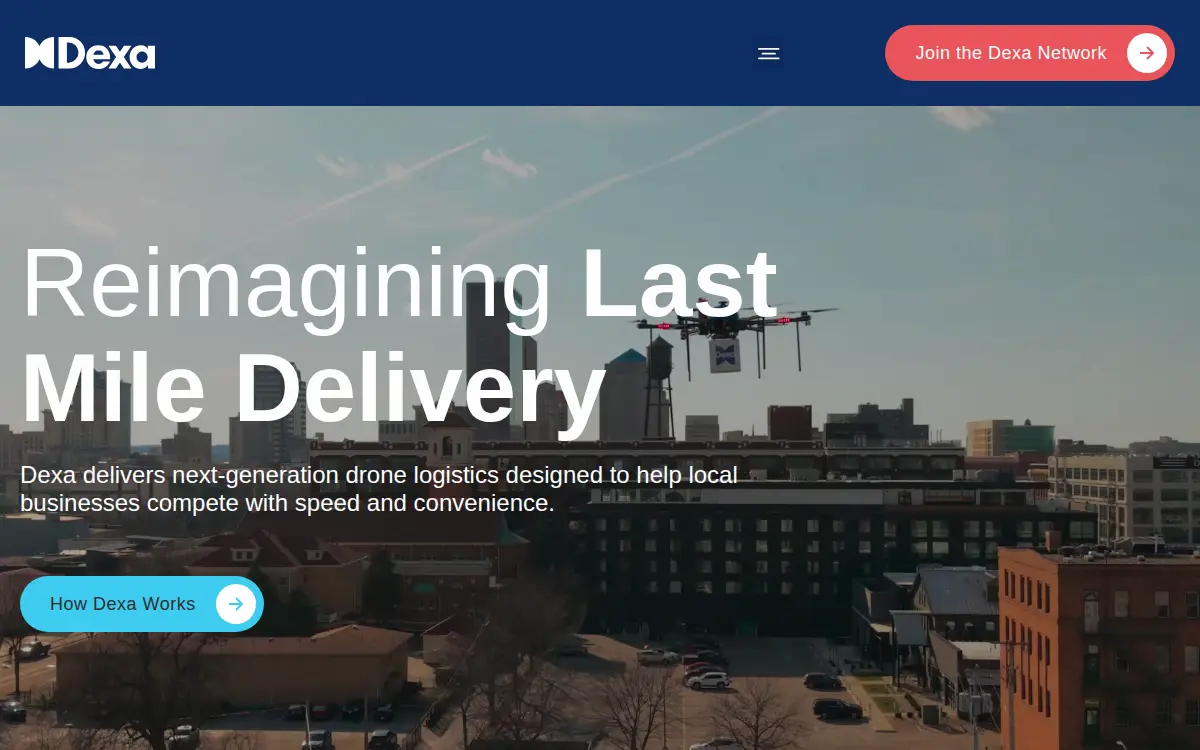 Homepage of Drone Express, INC