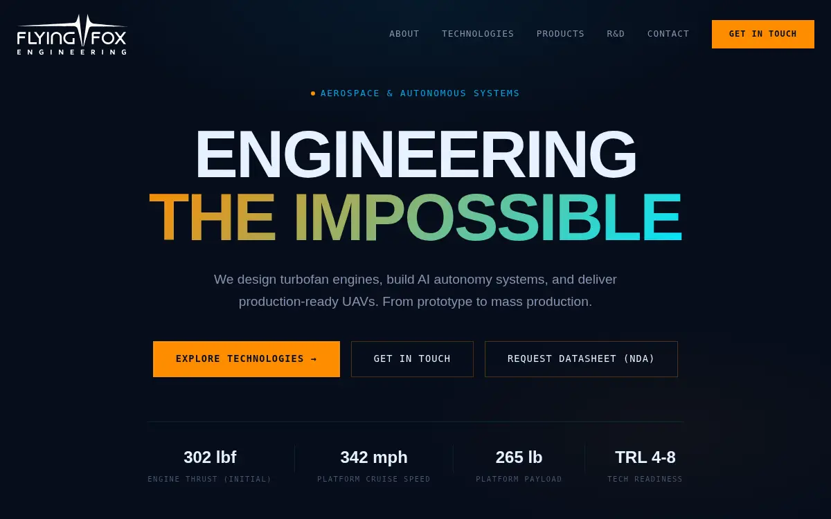 Homepage of Flying Fox Engineering INC.