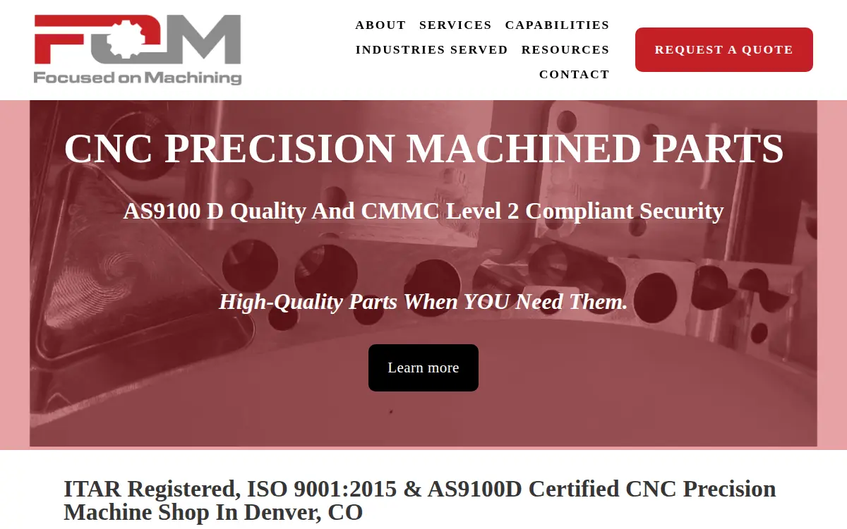 Homepage of Fom, LLC