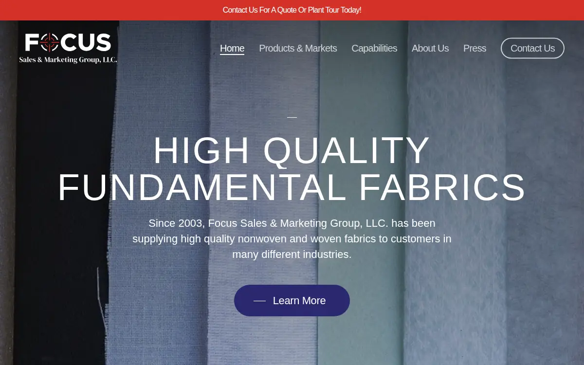 Homepage of Focus Sales & Marketing Group LLC