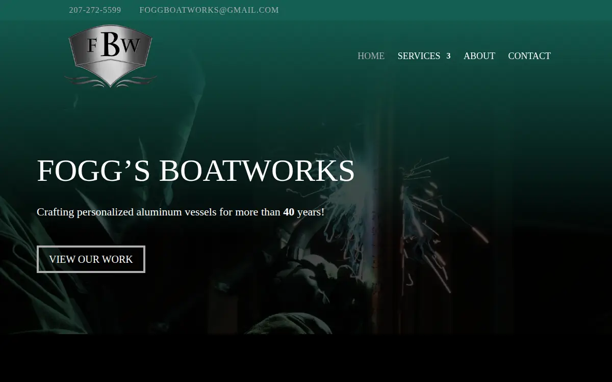 Homepage of Fogg's Boatworks, LLC