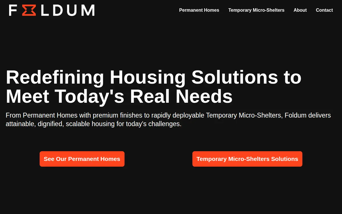 Homepage of Foldum CORP