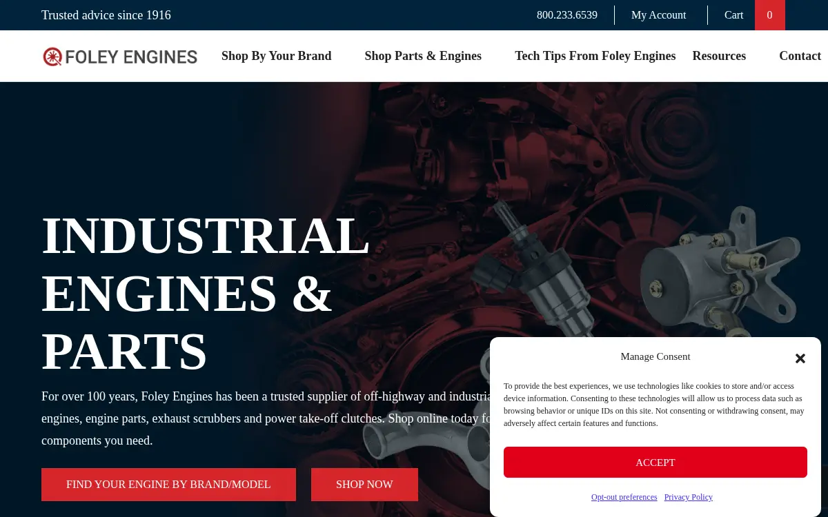 Homepage of Foley Engines INC