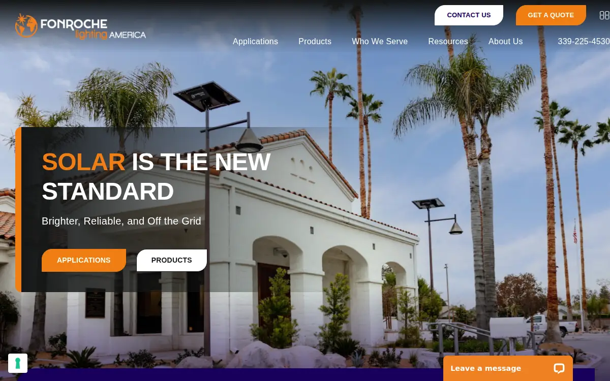 Homepage of Fonroche Lighting America INC