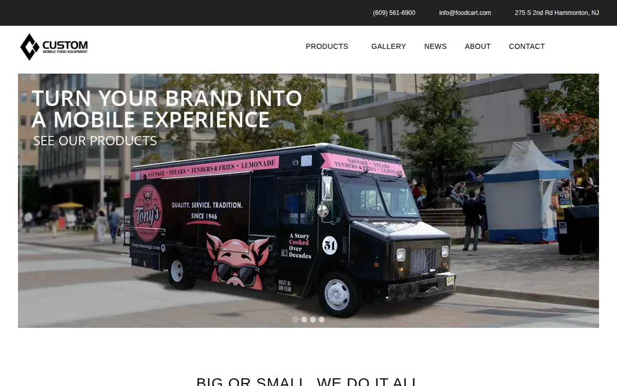 Homepage of Custom Sales & Service, INC.