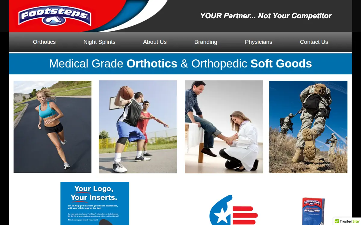 Homepage of Foot Steps, L.l.c.
