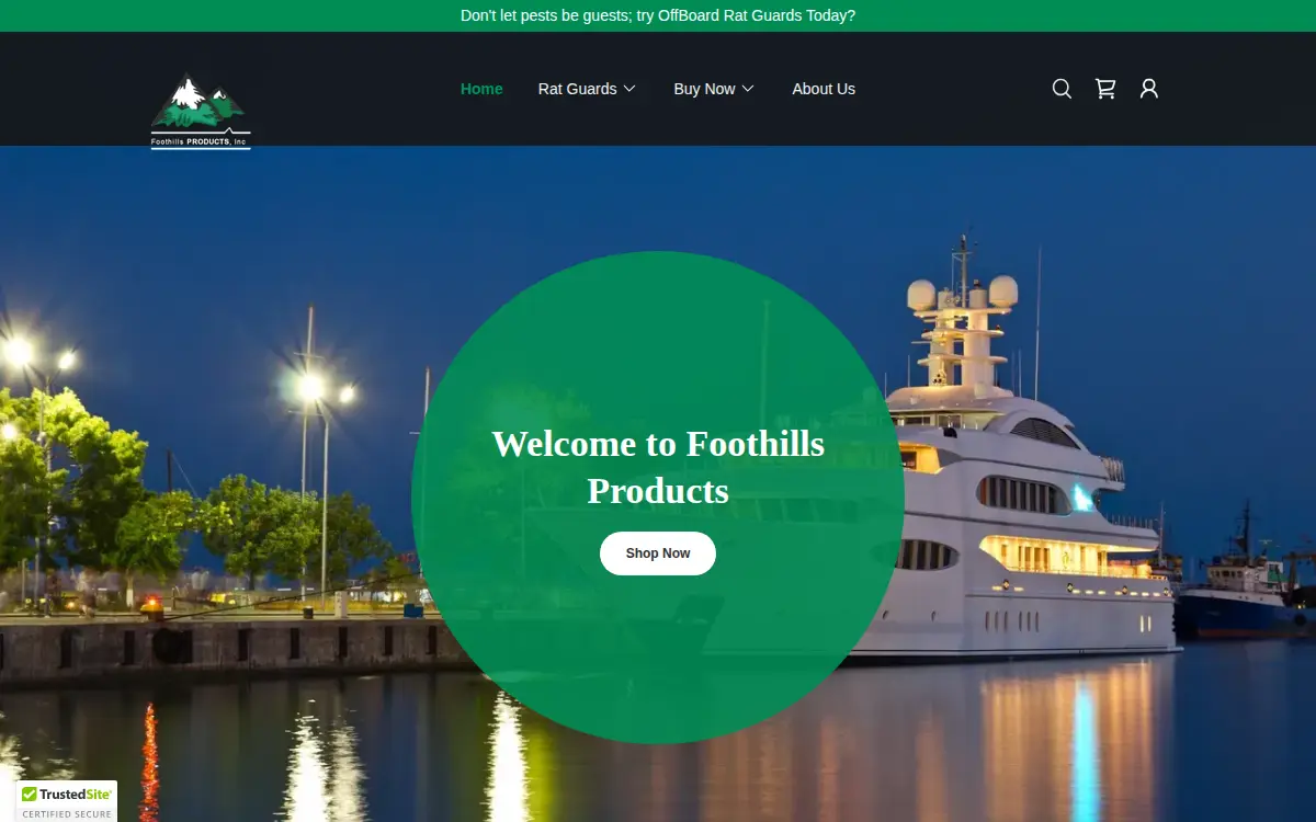 Homepage of Foothills Products INC