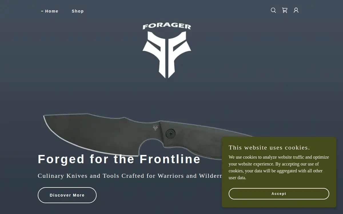 Homepage of Forager Holding CORP