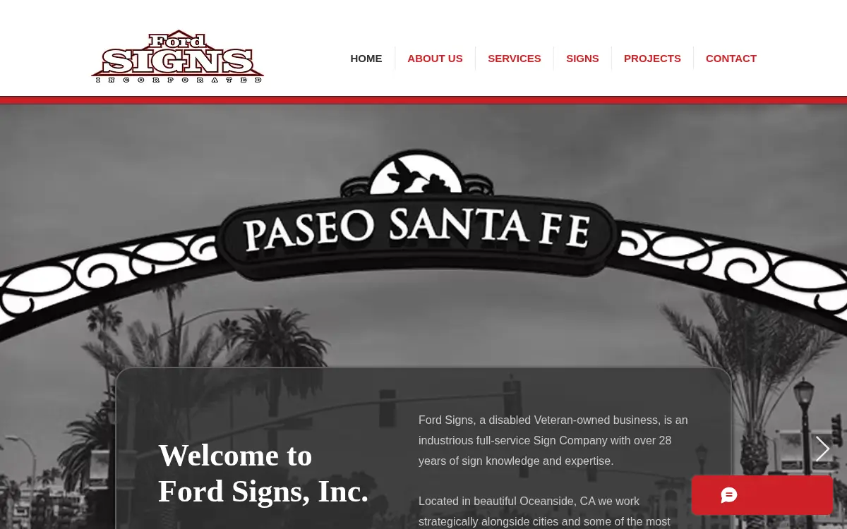 Homepage of Ford Signs, INC.