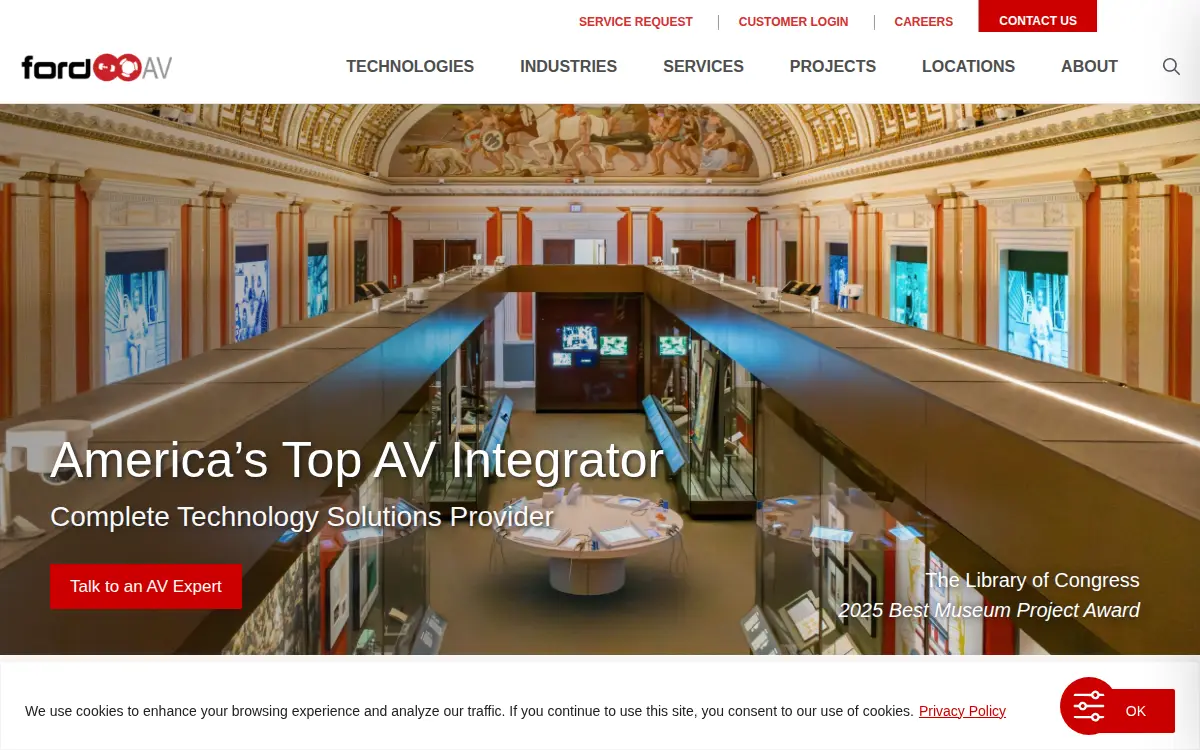 Homepage of Ford Audio-video Systems LLC
