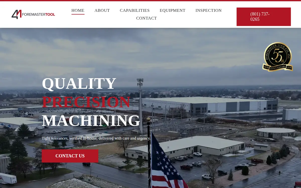 Homepage of Foremaster Tool Company