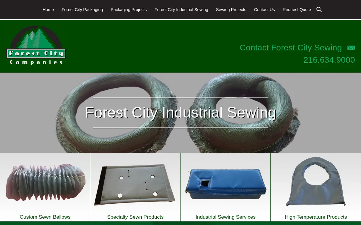 Homepage of Forest City Industrial Sewing, LLC
