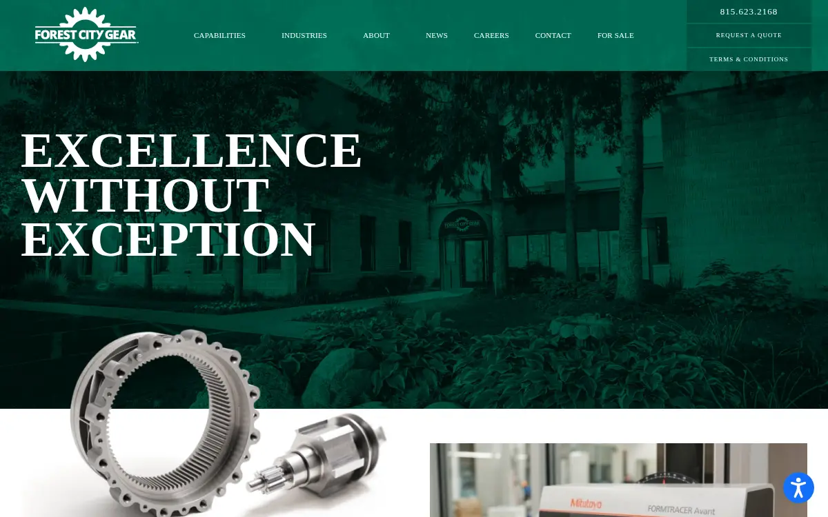 Homepage of Forest City Gear Company